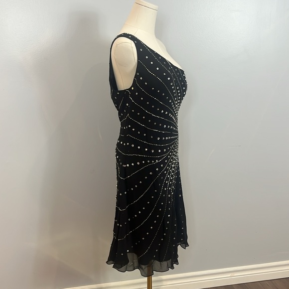 Scala Vintage Black Short Silk Dress - Picture 12 of 16